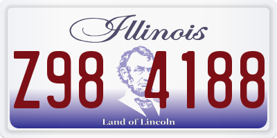 IL license plate Z984188