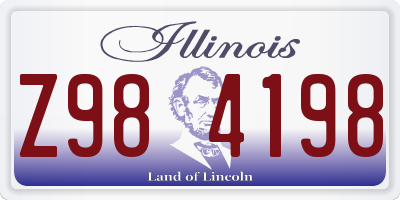 IL license plate Z984198