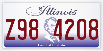 IL license plate Z984208