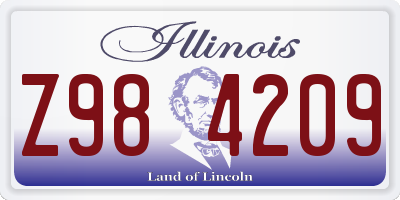 IL license plate Z984209