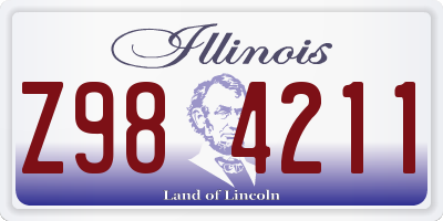 IL license plate Z984211