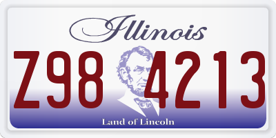 IL license plate Z984213