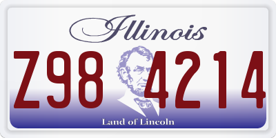 IL license plate Z984214