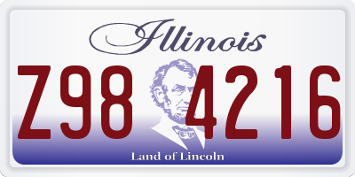 IL license plate Z984216