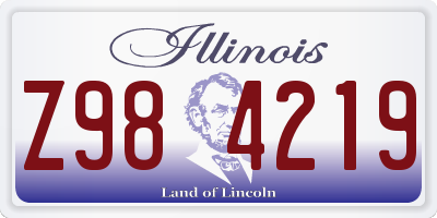 IL license plate Z984219