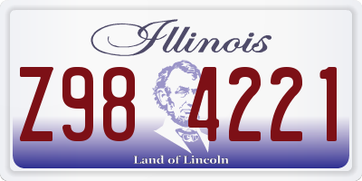 IL license plate Z984221
