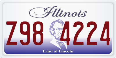 IL license plate Z984224