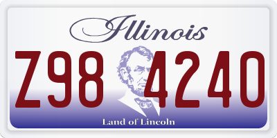 IL license plate Z984240