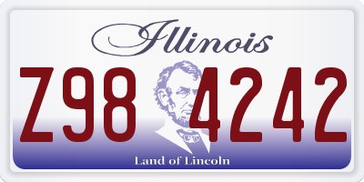 IL license plate Z984242