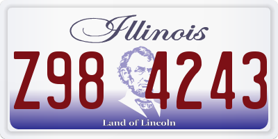 IL license plate Z984243