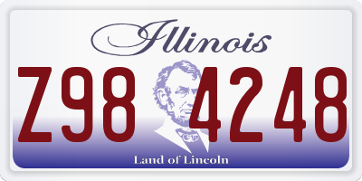 IL license plate Z984248