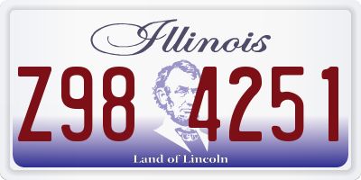 IL license plate Z984251