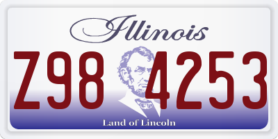 IL license plate Z984253