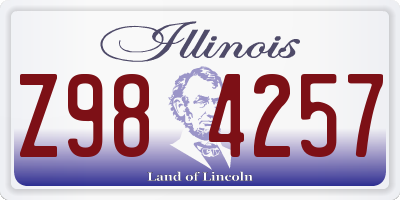 IL license plate Z984257