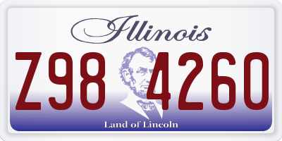 IL license plate Z984260