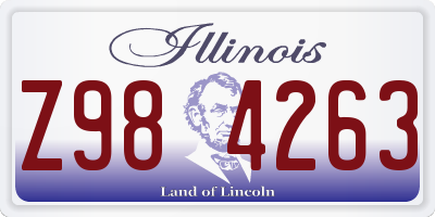 IL license plate Z984263
