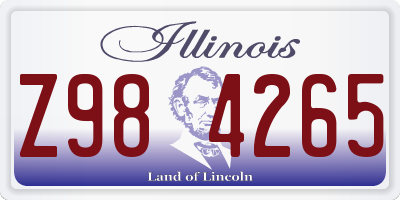 IL license plate Z984265
