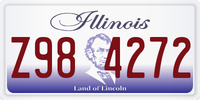 IL license plate Z984272