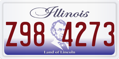 IL license plate Z984273