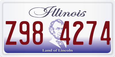 IL license plate Z984274