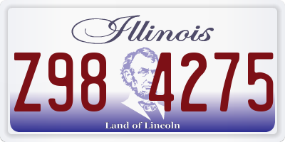 IL license plate Z984275