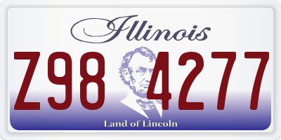 IL license plate Z984277