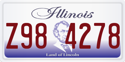 IL license plate Z984278