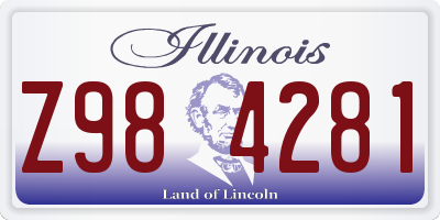 IL license plate Z984281