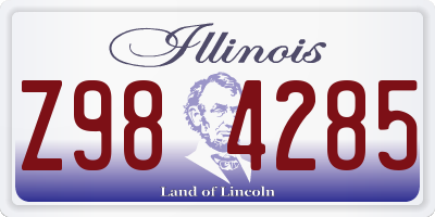 IL license plate Z984285