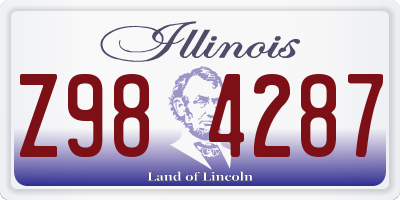 IL license plate Z984287