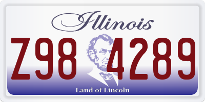 IL license plate Z984289