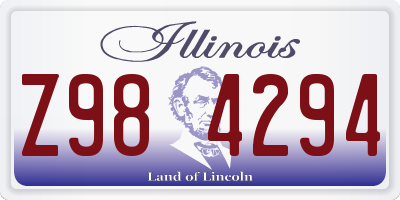 IL license plate Z984294