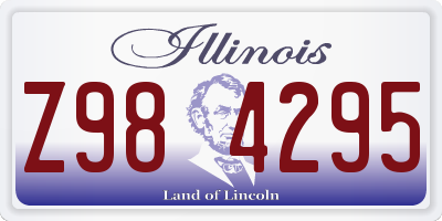 IL license plate Z984295