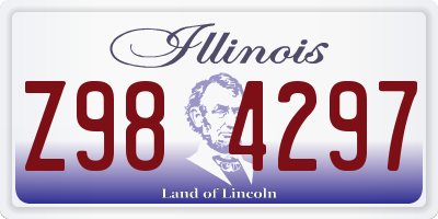 IL license plate Z984297