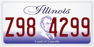 IL license plate Z984299