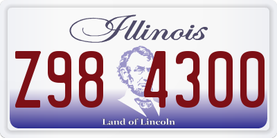 IL license plate Z984300