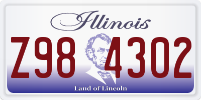 IL license plate Z984302