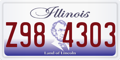 IL license plate Z984303
