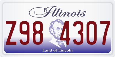 IL license plate Z984307
