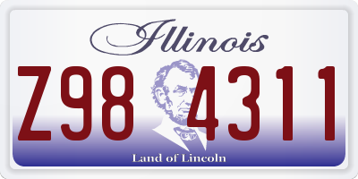 IL license plate Z984311