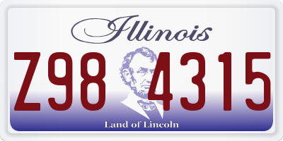 IL license plate Z984315