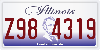 IL license plate Z984319