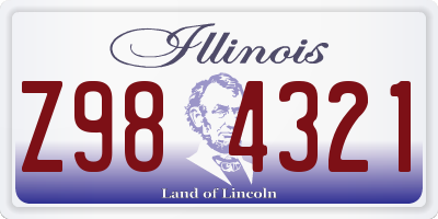 IL license plate Z984321