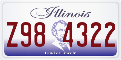 IL license plate Z984322