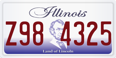 IL license plate Z984325