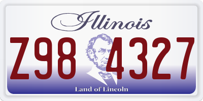 IL license plate Z984327