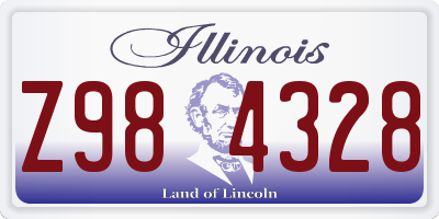 IL license plate Z984328