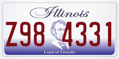 IL license plate Z984331