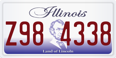 IL license plate Z984338