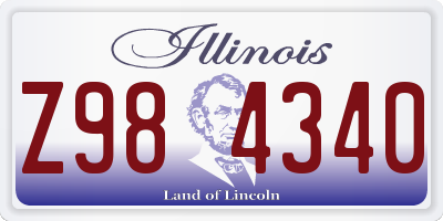 IL license plate Z984340